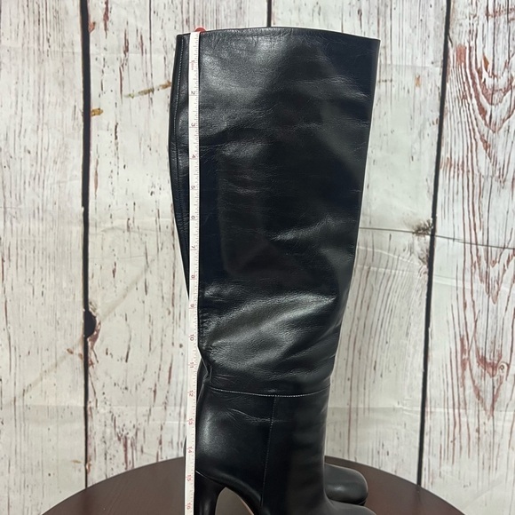 GUCCI LEATHER KNEE HIGH BOOTS 5.75” sky high heels & 1.75” platforms size 37.5 - Picture 10 of 16